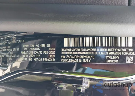 2022 Jeep Renegade Latitude 4X4 из США, поврежденный, VIN ZACNJDB19NPN90018